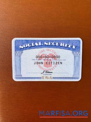 Printable USA SSN photolook brown background real example